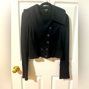 Bebe Black Cropped Jacket Size Medium
